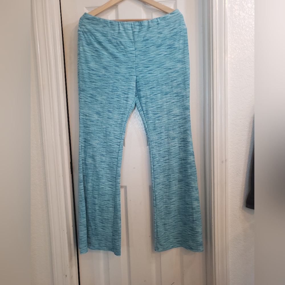 No Boundaries Light Blue Exercise Flared Leggings